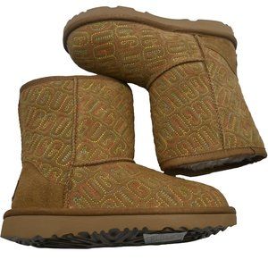 UGG Kids Classic II Graphic Stitch Boots Sheepskin